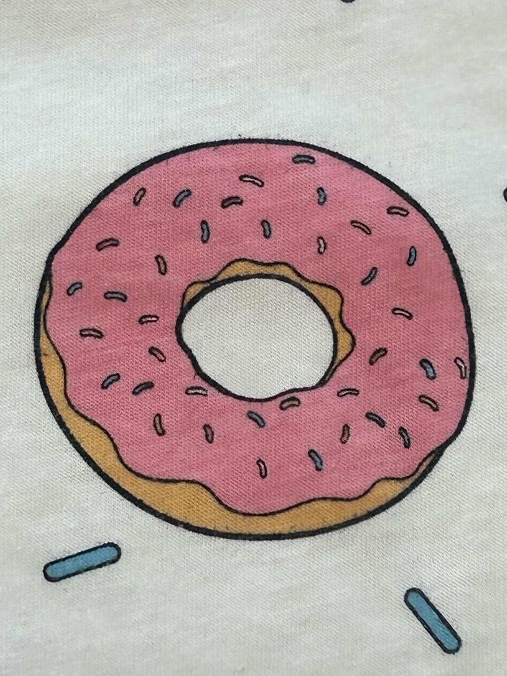 The Simpsons Homer Simpson pink "D'oh-nut" All-Over Print up cycled crop top SM - Picture 3 of 5